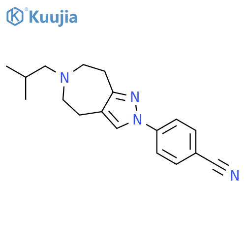Benzonitrile,4-[5,6,7,8-tetrahydro-6-(2-methylpropyl)pyrazolo[3,4-d]azepin-2(4H)-yl]- structure