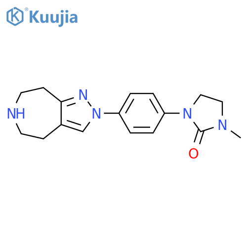 2-Imidazolidinone,1-methyl-3-[4-(5,6,7,8-tetrahydropyrazolo[3,4-d]azepin-2(4H)-yl)phenyl]- structure