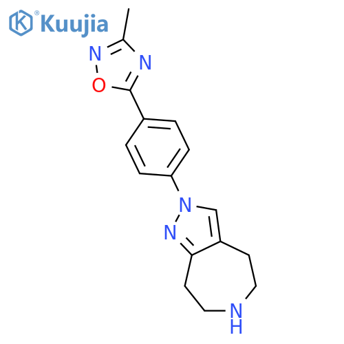 Pyrazolo[3,4-d]azepine,2,4,5,6,7,8-hexahydro-2-[4-(3-methyl-1,2,4-oxadiazol-5-yl)phenyl]- structure