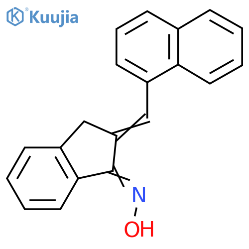 1H-Inden-1-one, 2,3-dihydro-2-(1-naphthalenylmethylene)-, oxime structure