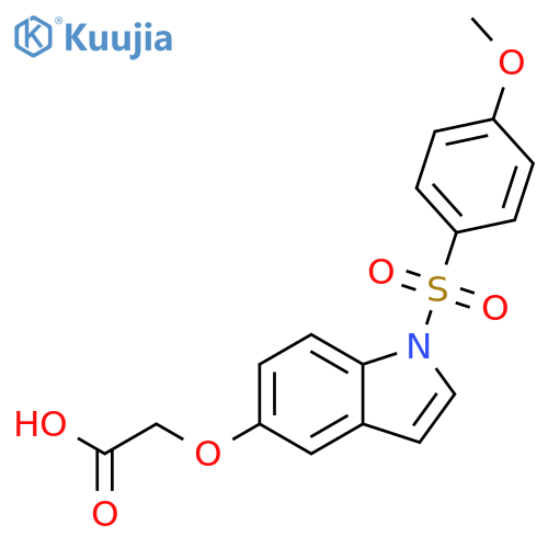 Acetic acid, 2-[[1-[(4-methoxyphenyl)sulfonyl]-1H-indol-5-yl]oxy]- structure