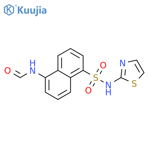 5-formylamino-naphthalene-1-sulfonic acid thiazol-2-ylamide structure