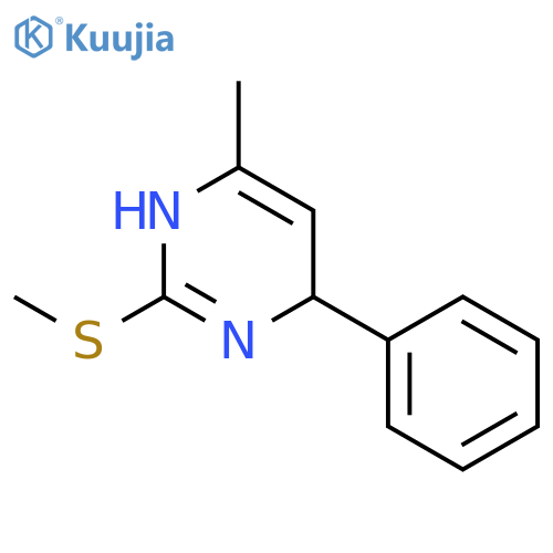 Pyrimidine, 1,4-dihydro-6-methyl-2-(methylthio)-4-phenyl- structure