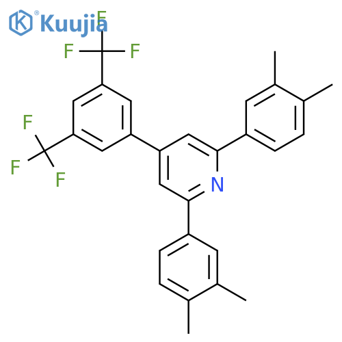 Pyridine, 4-[3,5-bis(trifluoromethyl)phenyl]-2,6-bis(3,4-dimethylphenyl)- structure