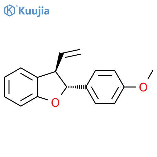 Benzofuran, 3-ethenyl-2,3-dihydro-2-(4-methoxyphenyl)-, (2R,3R)-rel- structure