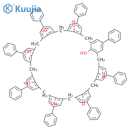Nonacyclo[43.3.1.13,7.19,13.115,19.121,25.127,31.133,37.139,43]hexapentaconta-1(49),3,5,7(56),9,11,13(55),15,17,19(54),21,23,25(53),27,29,31(52),33,35,37(51),39,41,43(50),45,47-tetracosaene-49,50,51,52,53,54,55,56-octol, 5,11,17,23,29,35,41,47-octaphenyl- structure