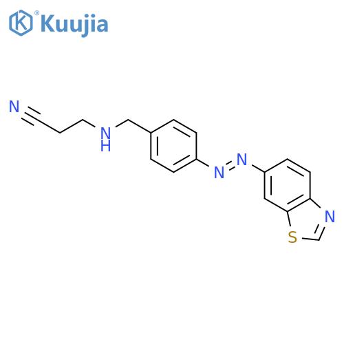 Propanenitrile,3-[[4-[2-(6-benzothiazolyl)diazenyl]phenyl]methylamino]- structure