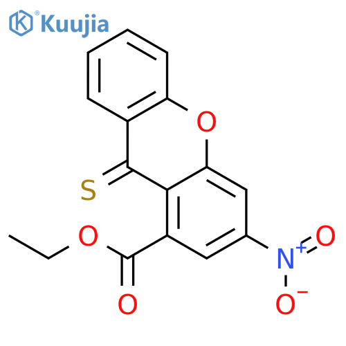 9H-Xanthene-1-carboxylic acid, 3-nitro-9-thioxo-, ethyl ester structure