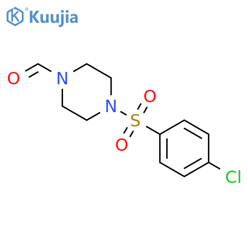4-(4-chlorobenzenesulfonyl)piperazine-1-carbaldehyde structure