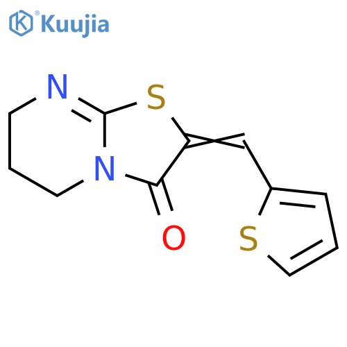 (2E)-2-[(thiophen-2-yl)methylidene]-2H,3H,5H,6H,7H-[1,3]thiazolo[3,2-a]pyrimidin-3-one structure