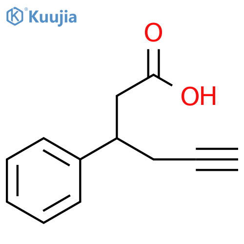 3-phenylhex-5-ynoic acid structure