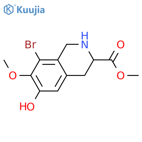 8-Bromo-1,2,3,4-tetrahydro-6,7-dihydroxy-3-isoquinolinecarboxylic acid; (S)-form, 7-Me ether, Me ester structure