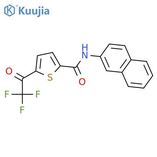 2-Thiophenecarboxamide, N-2-naphthalenyl-5-(2,2,2-trifluoroacetyl)- structure