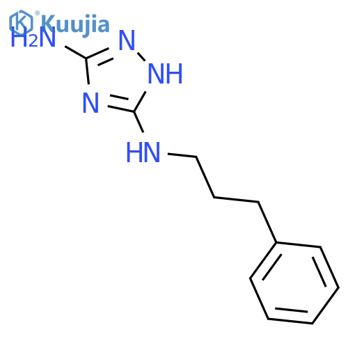 1H-1,2,4-Triazole-3,5-diamine, N5-(3-phenylpropyl)- structure