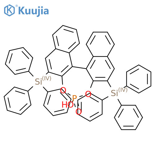 (R)-(-)-3,3'-Bis(triphenylsilyl)-1,1'-binaphthyl-2,2'-diyl hydrogenphosphate structure