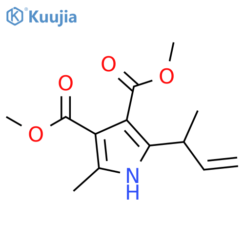 1H-Pyrrole-3,4-dicarboxylic acid, 2-methyl-5-(1-methyl-2-propen-1-yl)-,3,4-dimethyl ester structure