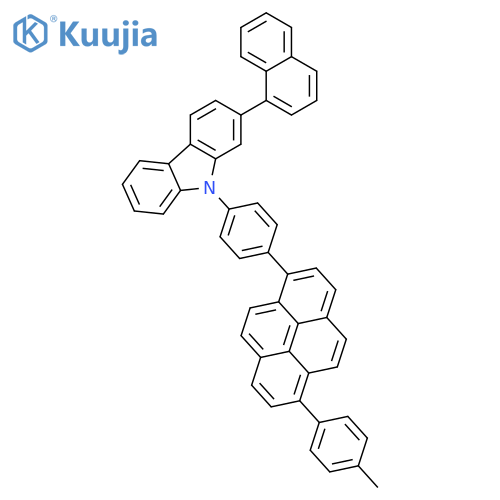 9H-Carbazole,9-[4-[6-(4-methylphenyl)-1-pyrenyl]phenyl]-2-(1-naphthalenyl)- structure