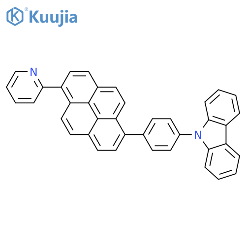 9H-Carbazole, 9-[4-[6-(2-pyridinyl)-1-pyrenyl]phenyl]- structure
