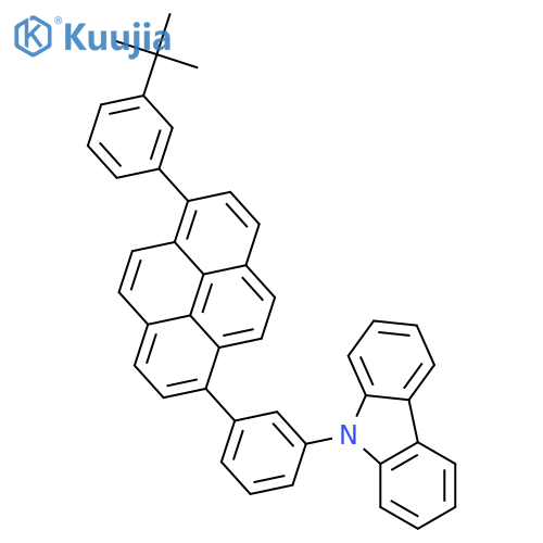 9H-Carbazole, 9-[3-[6-[3-(1,1-dimethylethyl)phenyl]-1-pyrenyl]phenyl]- structure