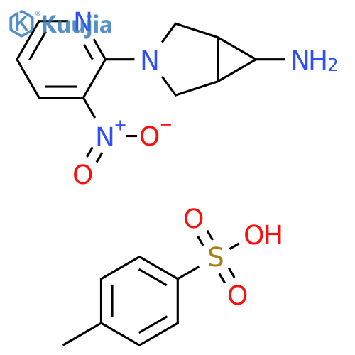 3-Azabicyclo[3.1.0]hexan-6-amine, 3-(3-nitro-2-pyridinyl)-,4-methylbenzenesulfonate (1:1) structure