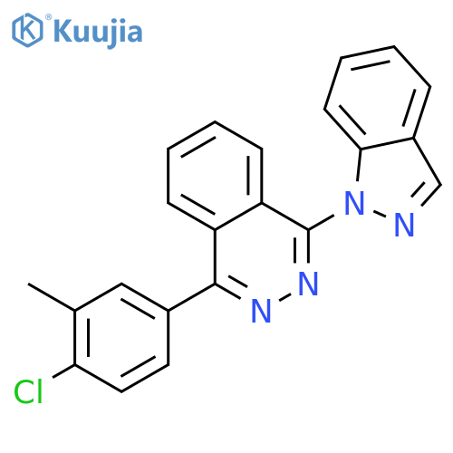 Phthalazine, 1-(4-chloro-3-methylphenyl)-4-(1H-indazol-1-yl)- structure