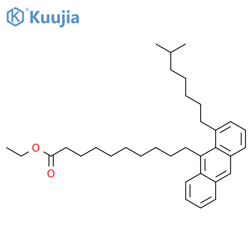 9-Anthracenedecanoic acid, i-octyl-, ethyl ester structure