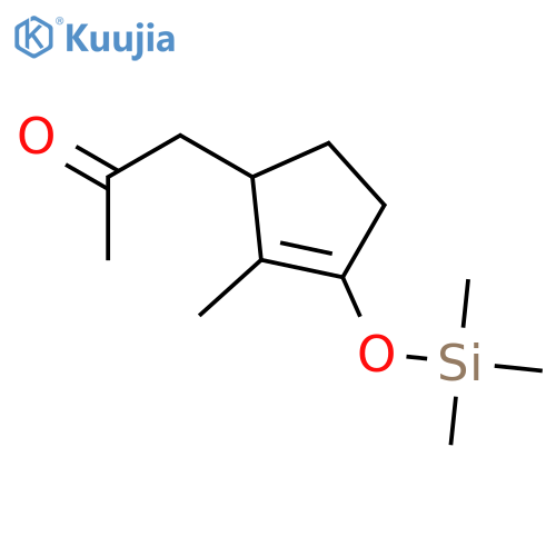 2-Propanone, 1-[2-methyl-3-[(trimethylsilyl)oxy]-2-cyclopenten-1-yl]- structure