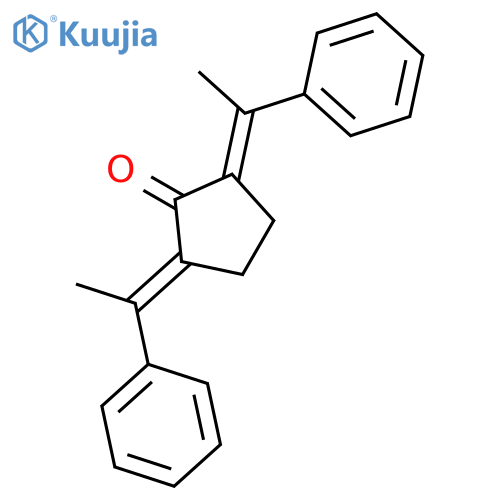 Cyclopentanone, 2,5-bis(1-phenylethylidene)- structure
