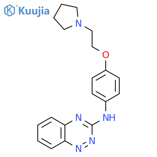 1,2,4-Benzotriazin-3-amine, N-[4-[2-(1-pyrrolidinyl)ethoxy]phenyl]- structure