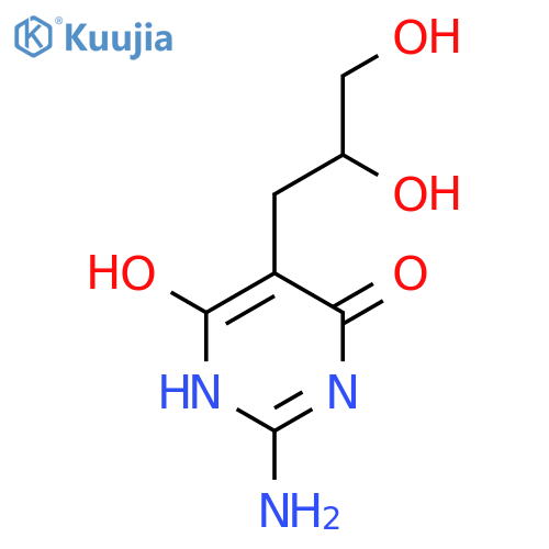 2-amino-5-(2,3-dihydroxypropyl)pyrimidine-4,6-diol structure