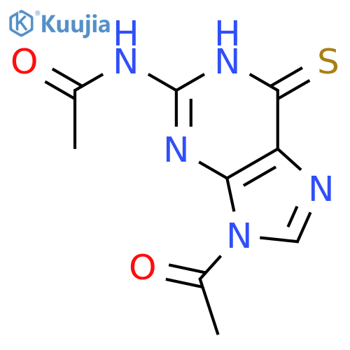 Acetamide, N-(9-acetyl-6,9-dihydro-6-thioxo-1H-purin-2-yl)- structure