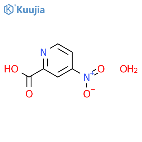 4-nitro-2-Pyridinecarboxylic acid hydrate structure