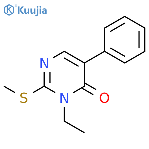 4(3H)-Pyrimidinone, 3-ethyl-2-(methylthio)-5-phenyl- structure