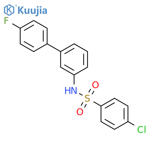 Benzenesulfonamide, 4-chloro-N-(4'-fluoro[1,1'-biphenyl]-3-yl)- structure
