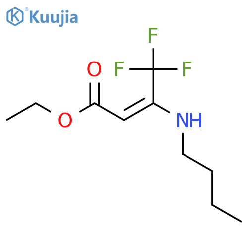 2-Butenoic acid, 3-(butylamino)-4,4,4-trifluoro-, ethyl ester structure