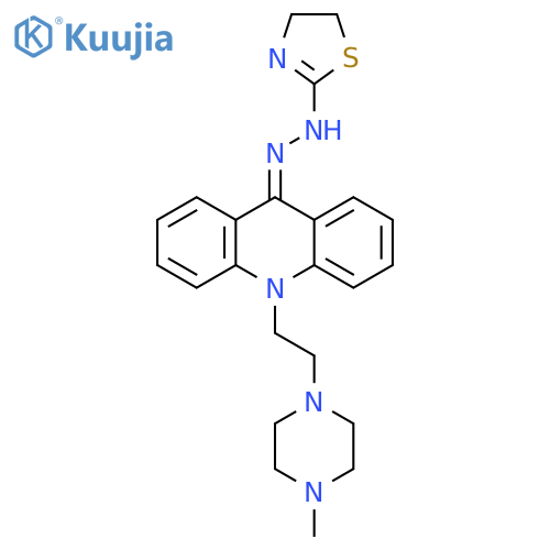 9(10H)-Acridinone, 10-[2-(4-methyl-1-piperazinyl)ethyl]-, 2-(4,5-dihydro-2-thiazolyl)hydrazone structure