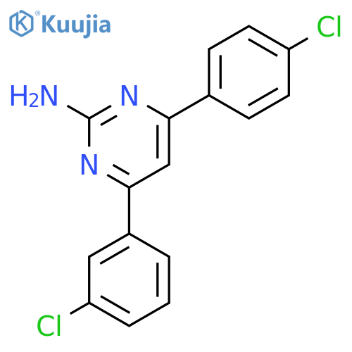 2-Pyrimidinamine, 4-(3-chlorophenyl)-6-(4-chlorophenyl)- structure