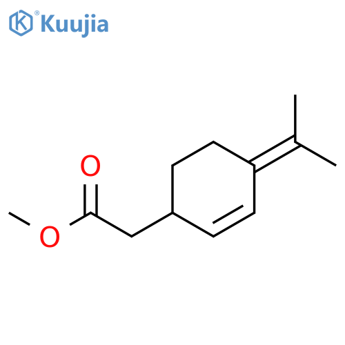 2-Cyclohexene-1-acetic acid, 4-(1-methylethylidene)-, methyl ester structure