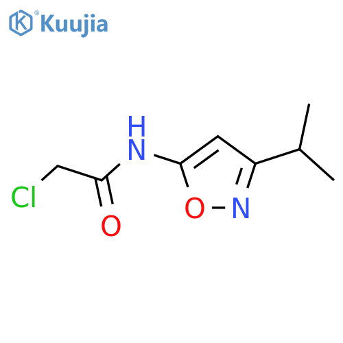 2-chloro-N-3-(propan-2-yl)-1,2-oxazol-5-ylacetamide structure