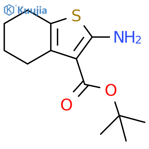 tert-Butyl 2-amino-4,5,6,7-tetrahydrobenzobthiophene-3-carboxylate structure