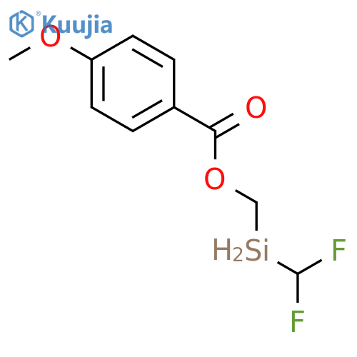 Benzoic acid, 4-methoxy-, (difluoromethylsilyl)methyl ester structure
