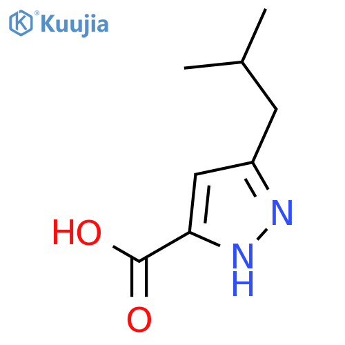 5-(2-methylpropyl)-1H-pyrazole-3-carboxylic acid structure