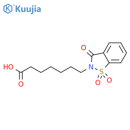 1,2-Benzisothiazole-2(3H)-heptanoic acid, 3-oxo-, 1,1-dioxide structure