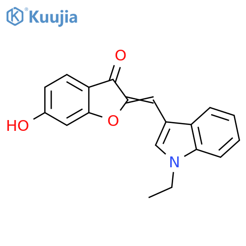 (2E)-2-[(1-ethylindol-3-yl)methylidene]-6-hydroxy-1-benzofuran-3-one structure