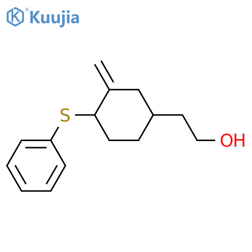 Cyclohexaneethanol, 3-methylene-4-(phenylthio)- structure