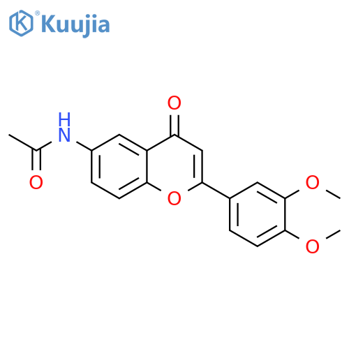 N-2-(3,4-dimethoxyphenyl)-4-oxo-4H-chromen-6-ylacetamide structure