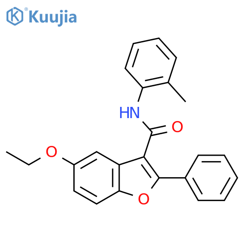 5-ethoxy-N-(2-methylphenyl)-2-phenyl-1-benzofuran-3-carboxamide structure
