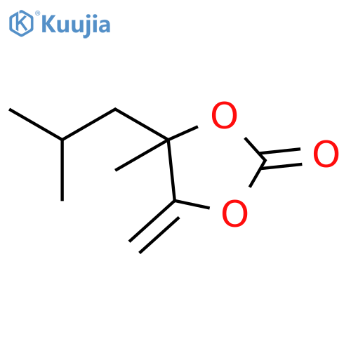 1,3-Dioxolan-2-one, 4-methyl-5-methylene-4-(2-methylpropyl)- structure