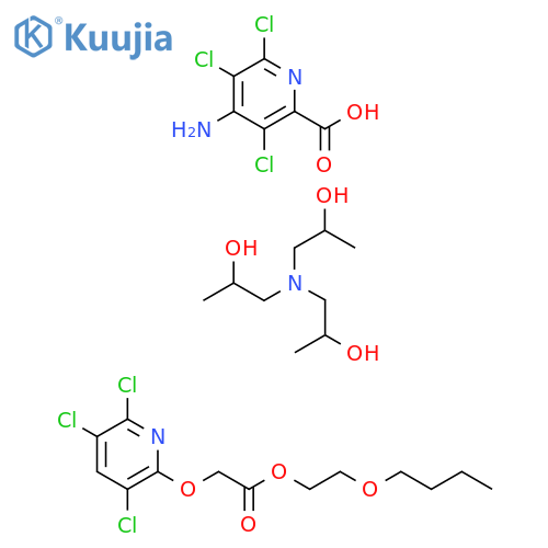 2-Pyridinecarboxylic acid, 4-amino-3,5,6-trichloro-, compd. with 1,1',1''-nitrilotris[2-propanol] (1:1), mixt. with 2-butoxyethyl 2-[(3,5,6-trichloro-2-pyridinyl)oxy]acetate structure