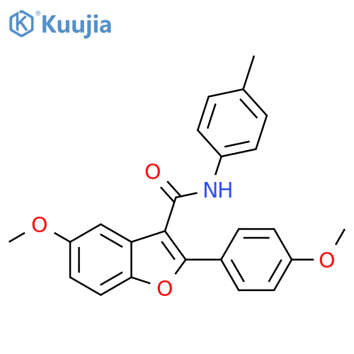 5-methoxy-2-(4-methoxyphenyl)-N-(4-methylphenyl)-1-benzofuran-3-carboxamide structure